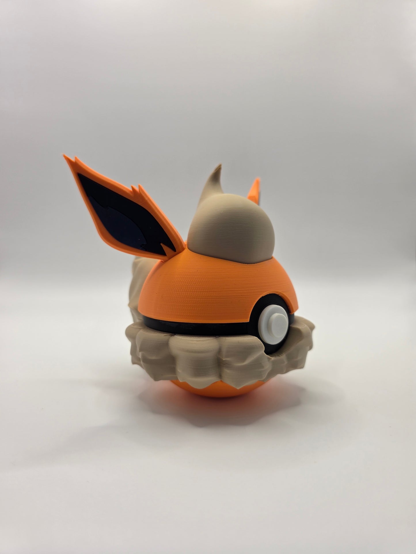Character Design - 3D Printed Character Ball - Flareon - Unique Display Collectible.