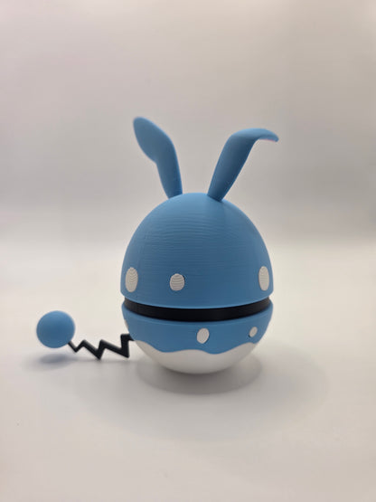 Character Design - 3D Printed Character Ball - Azumarill - Unique Display Collectible.