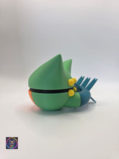 Character Design - 3D Printed Character Ball - Sceptile - Unique Display Collectible.