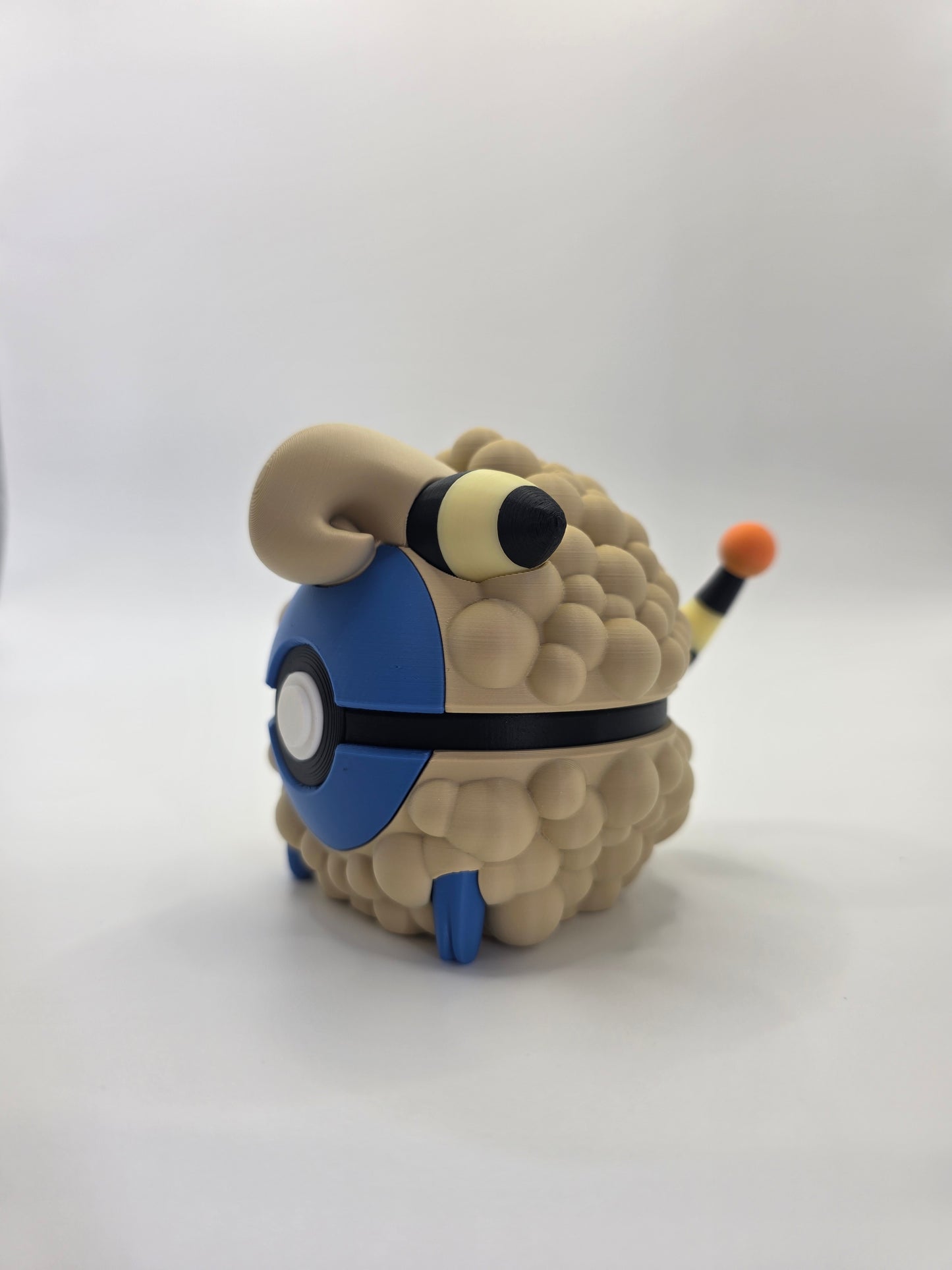 Character Design - 3D Printed Character Ball - Mareep - Unique Display Collectible.