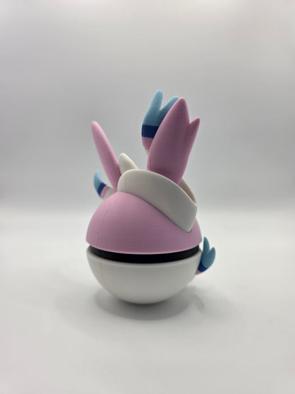 Character Design - 3D Printed Character Ball - Sylveon - Unique Display Collectible.