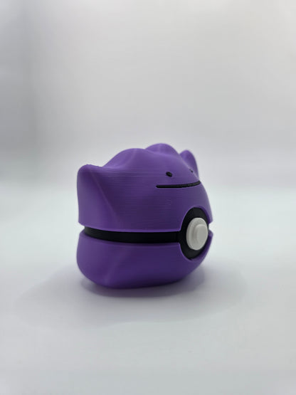 Character Design - 3D Printed Character Ball - Ditto With Face - Unique Display Collectible.
