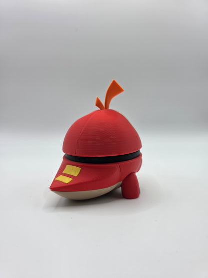 Character Design - 3D Printed Character Ball - Fuecoco - Unique Display Collectible.