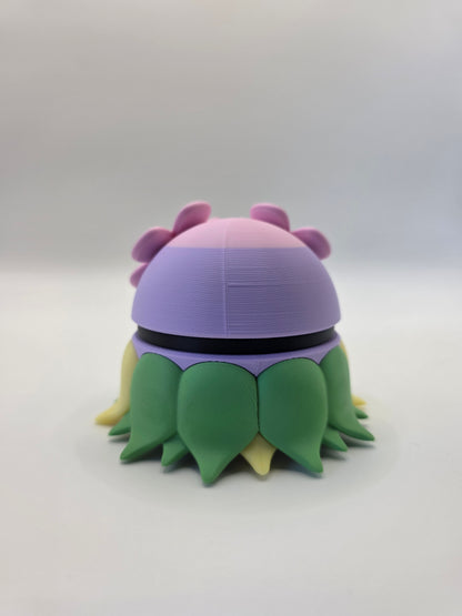 Character Design - 3D Printed Character Ball - Bellossom - Unique Display Collectible.