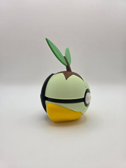 Character Design - 3D Printed Character Ball - Turtwig - Unique Display Collectible.