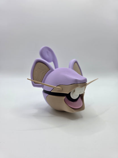Character Design - 3D Printed Character Ball - Rattata - Unique Display Collectible.