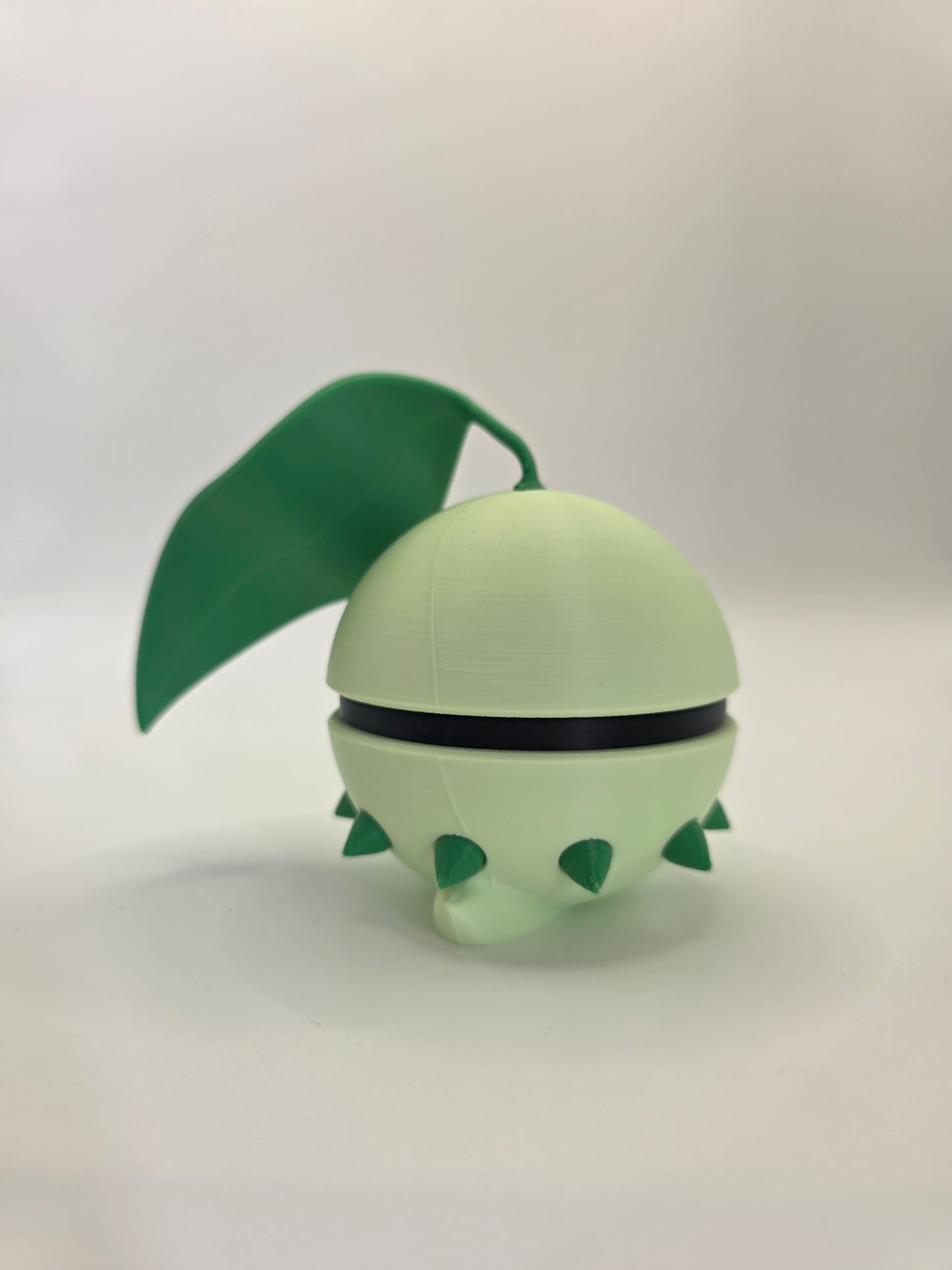 Character Design - 3D Printed Character Ball - Chikorita - Unique Display Collectible.