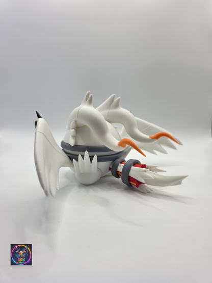 Character Design - 3D Printed Character Ball - Reshiram - Unique Display Collectible.