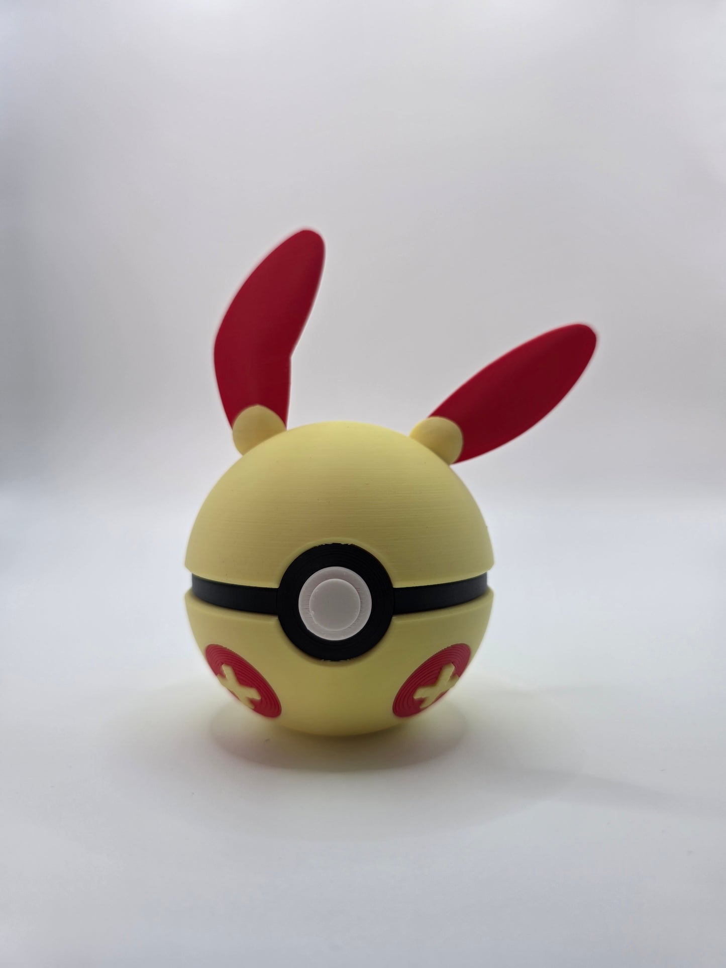 Character Design - 3D Printed Character Ball - Plusle - Unique Display Collectible.