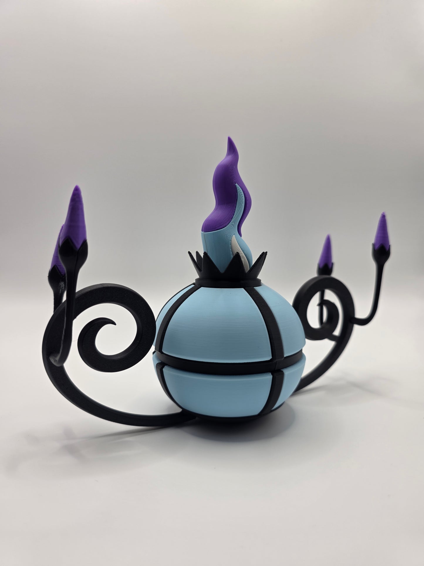 Character Design - 3D Printed Character Ball - Chandelure - Unique Display Collectible.