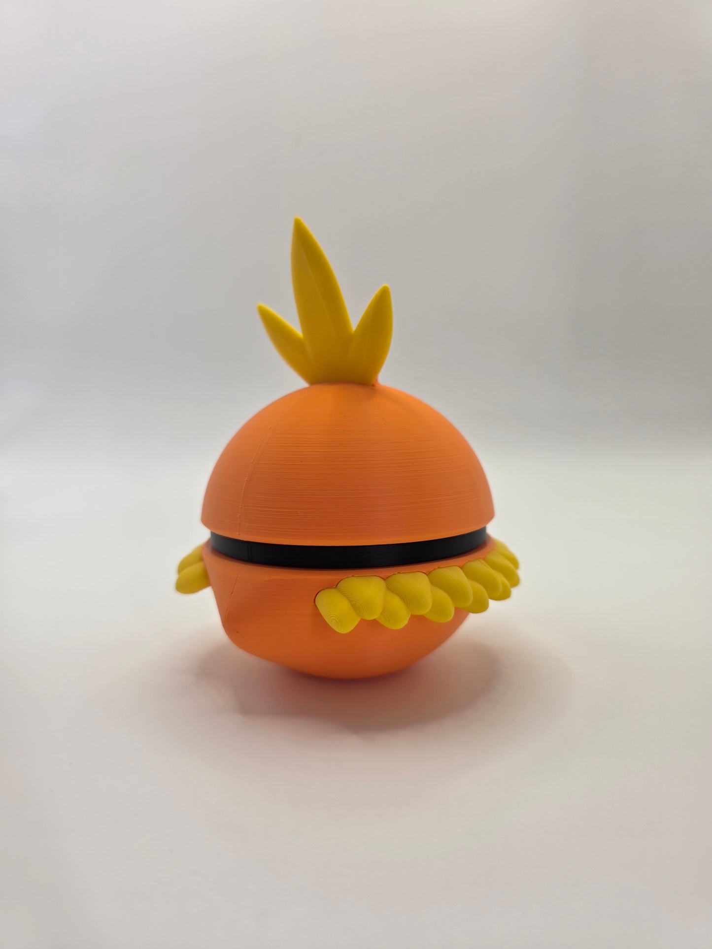 Character Design - 3D Printed Character Ball - Torchic - Unique Display Collectible.