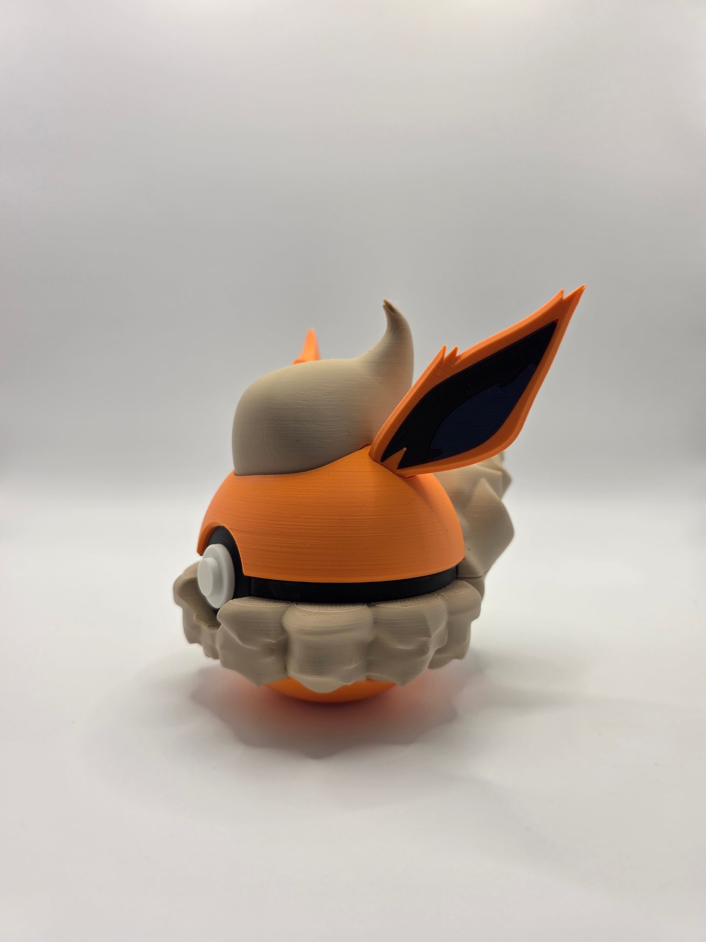 Character Design - 3D Printed Character Ball - Flareon - Unique Display Collectible.