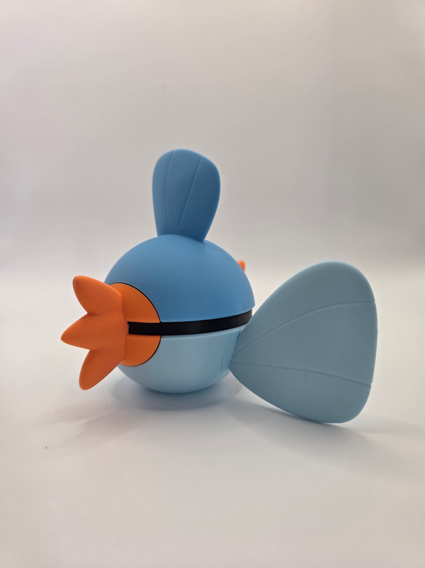 Character Design - 3D Printed Character Ball - Mudkip - Unique Display Collectible.