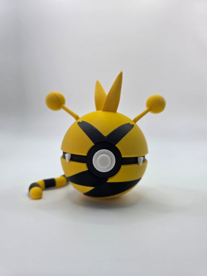 Character Design - 3D Printed Character Ball - Electabuzz - Unique Display Collectible.