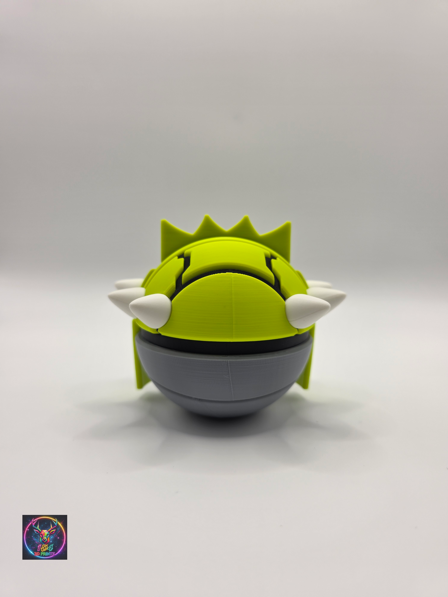 Character Design - 3D Printed Character Ball - Groudon - Shiny - Unique Display Collectible.