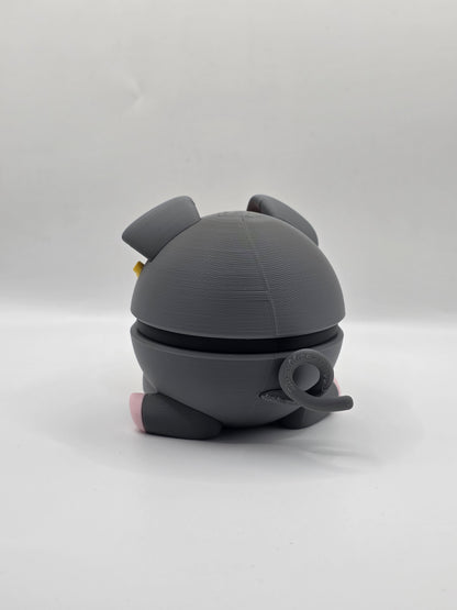 Character Design - 3D Printed Character Ball - Lechonk - Unique Display Collectible.