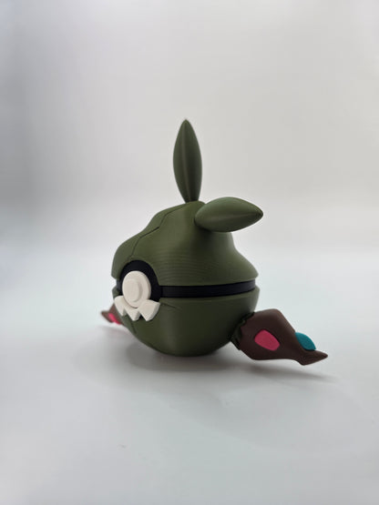 Character Design - 3D Printed Character Ball - Trubbish - Unique Display Collectible.
