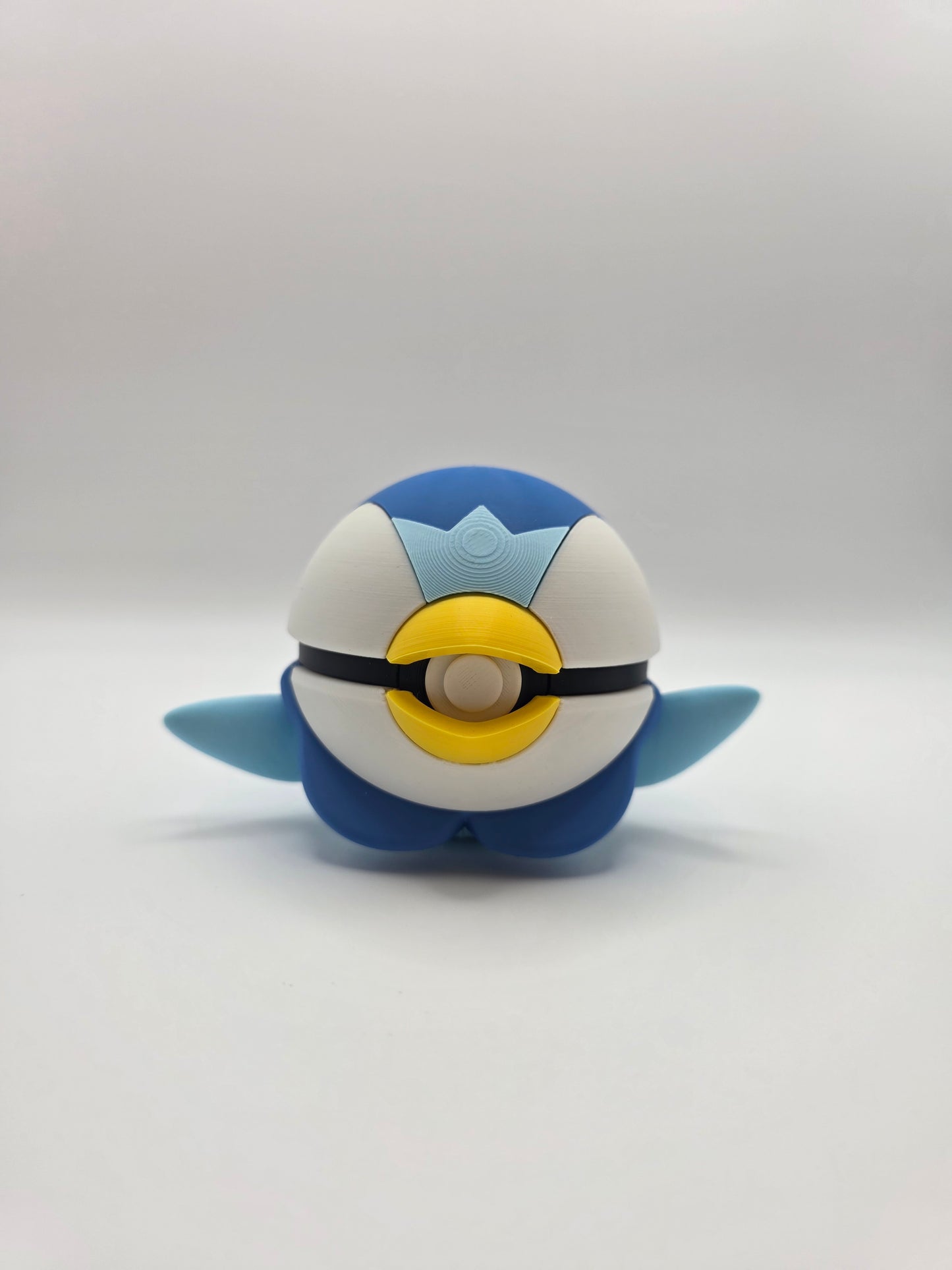 Character Design - 3D Printed Character Ball - Piplup - Unique Display Collectible.