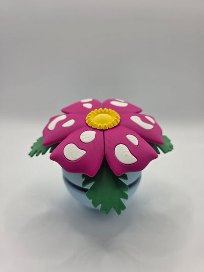 Character Design - 3D Printed Character Ball - Venusaur - Unique Display Collectible.