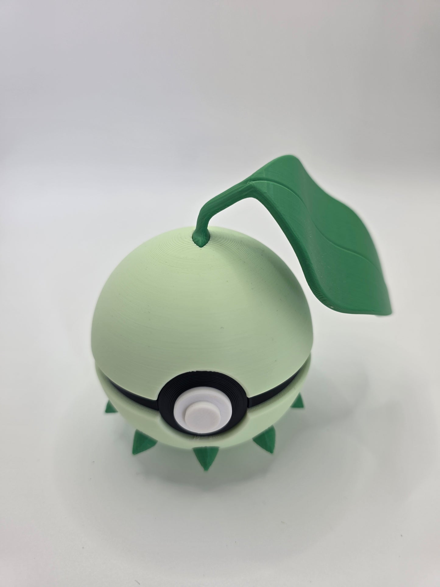 Character Design - 3D Printed Character Ball - Chikorita - Unique Display Collectible.