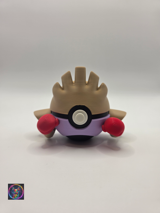 Character Design - 3D Printed Character Ball - Hitmonchan - Unique Display Collectible.