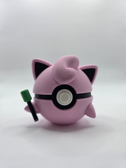 Character Design - 3D Printed Character Ball - Jigglypuff - Unique Display Collectible.