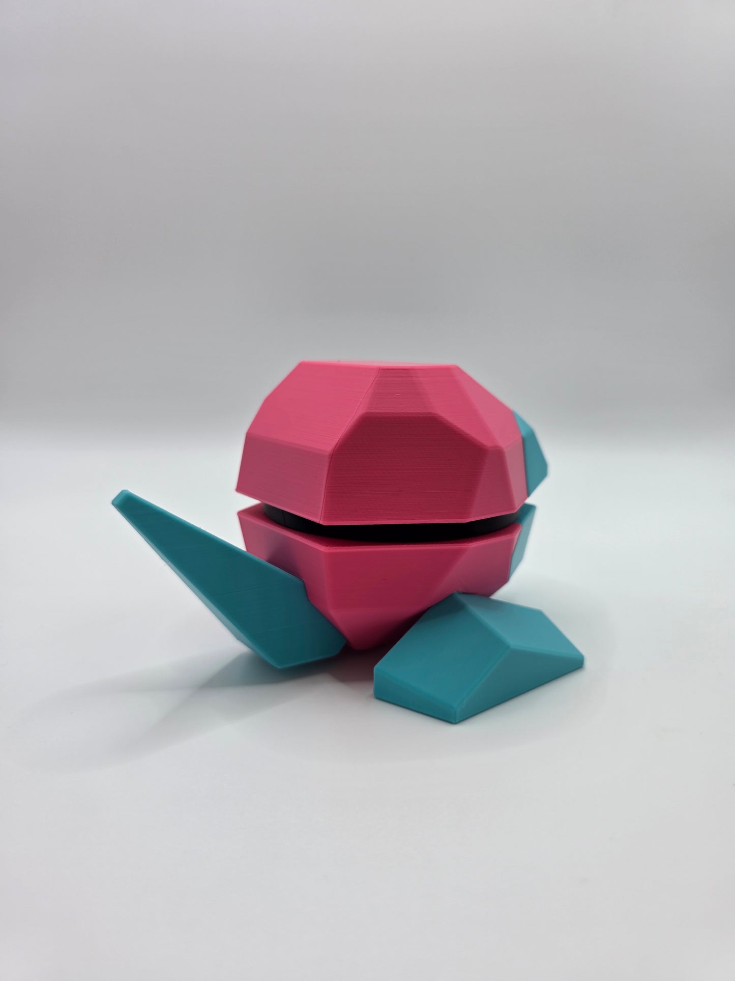 Character Design - 3D Printed Character Ball - Porygon - Unique Display Collectible.