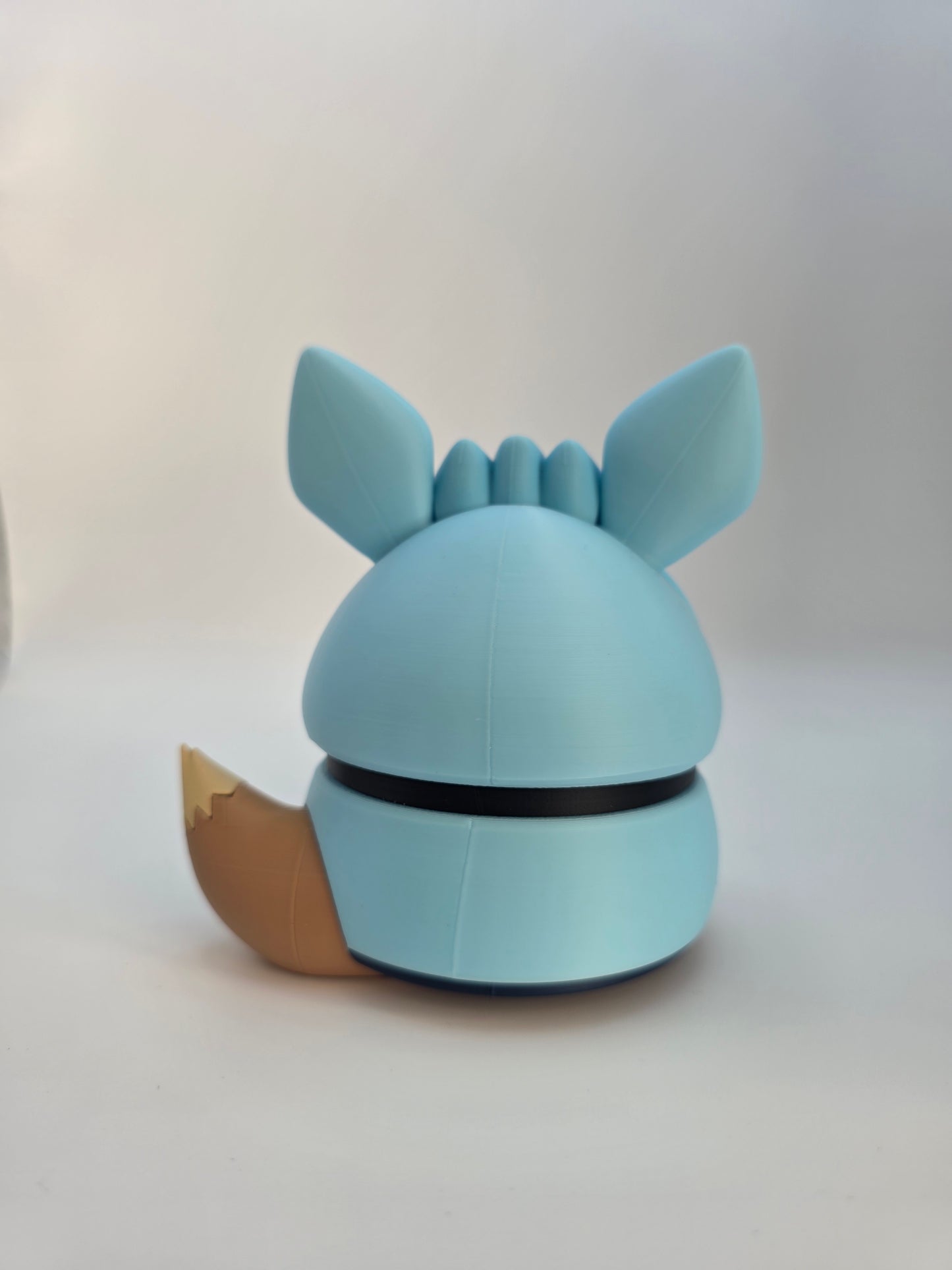 Character Design - 3D Printed Character Ball - Poncho Eevee Collection - Unique Display Collectible.