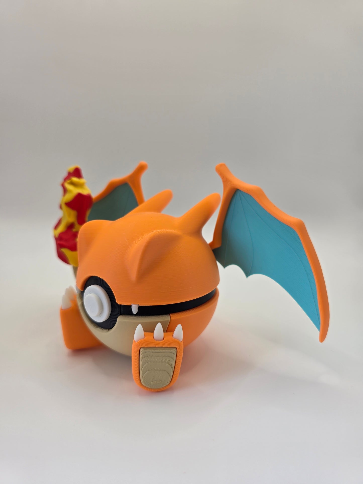 Character Design - 3D Printed Character Ball - Charizard - Unique Display Collectible.