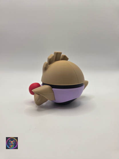 Character Design - 3D Printed Character Ball - Hitmonchan - Unique Display Collectible.