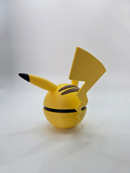 Character Design - 3D Printed Character Ball - Pikachu - Unique Display Collectible.