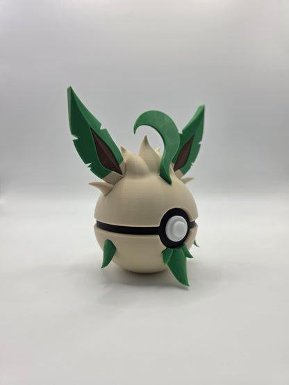Character Design - 3D Printed Character Ball - Leafeon - Unique Display Collectible.