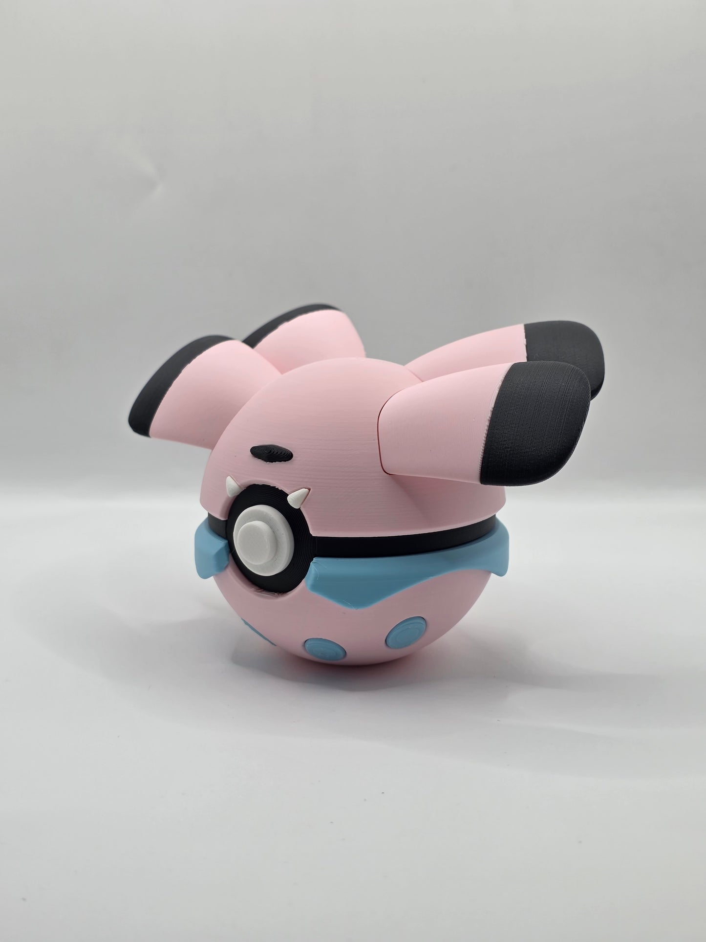 Character Design - 3D Printed Character Ball - Snubbull - Unique Display Collectible.