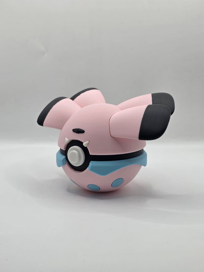 Character Design - 3D Printed Character Ball - Snubbull - Unique Display Collectible.