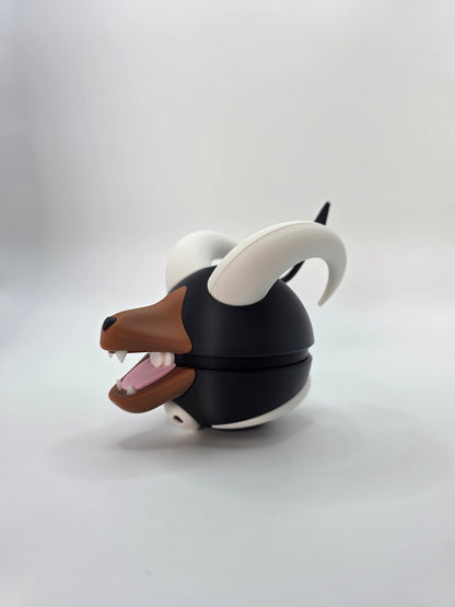 Character Design - 3D Printed Character Ball - Houndoom - Unique Display Collectible.