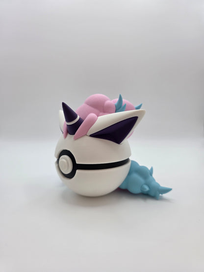 Character Design - 3D Printed Character Ball - Galarian Ponyta - Unique Display Collectible.