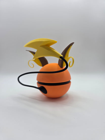 Character Design - 3D Printed Character Ball - Raichu - Unique Display Collectible.
