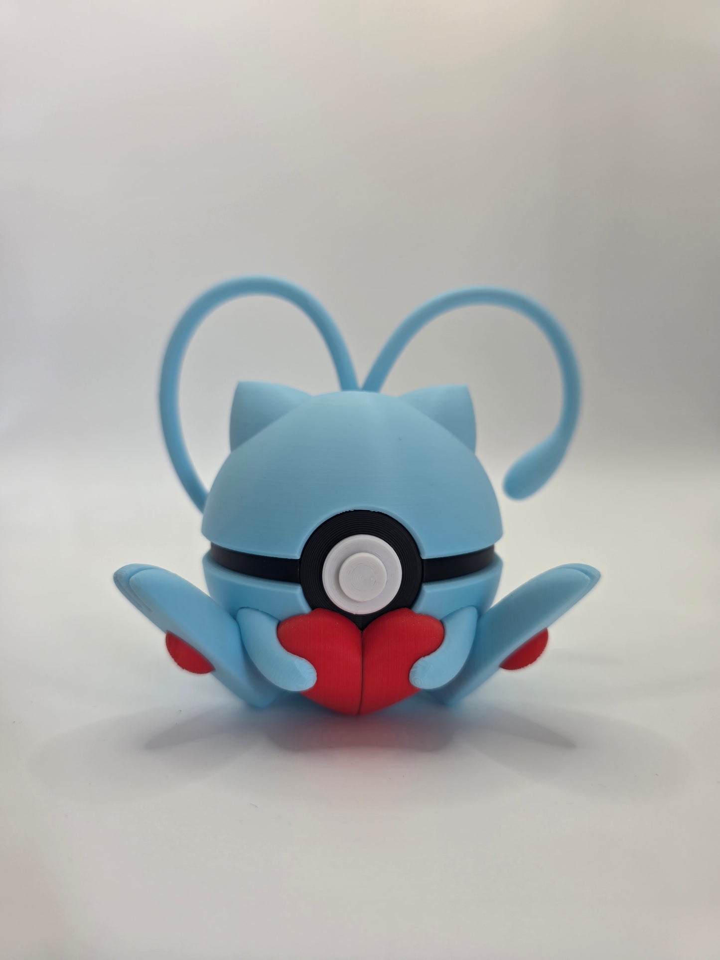 Character Design - 3D Printed Character Ball - Valentine Mew - Unique Display Collectible.