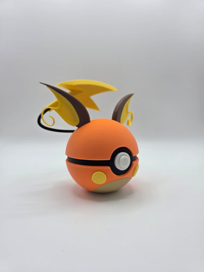Character Design - 3D Printed Character Ball - Raichu - Unique Display Collectible.