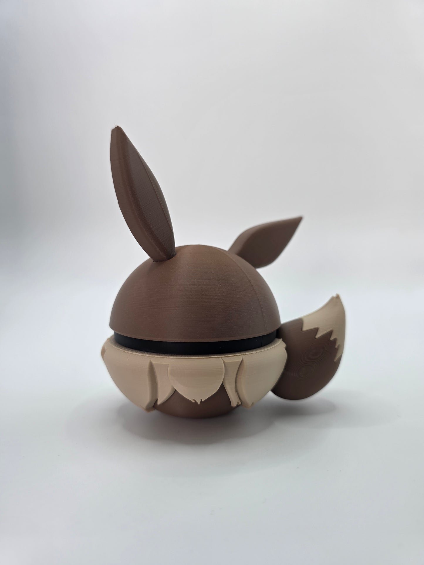 Character Design - 3D Printed Character Ball - Eevee - Unique Display Collectible.