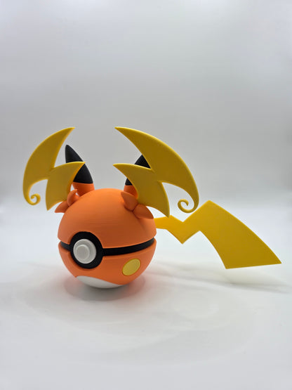 Character Design - 3D Printed Character Ball - Mega Raichu Y - Unique Display Collectible.