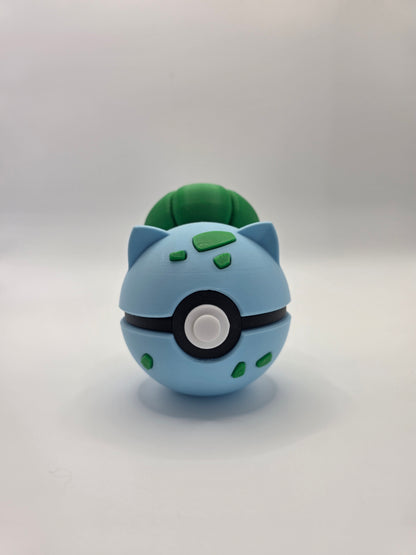 Character Design - 3D Printed Character Ball - Bulbasaur - Unique Display Collectible.