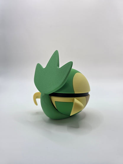 Character Design - 3D Printed Character Ball - Snivy - Unique Display Collectible.