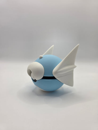 Character Design - 3D Printed Character Ball - Dratini - Unique Display Collectible.
