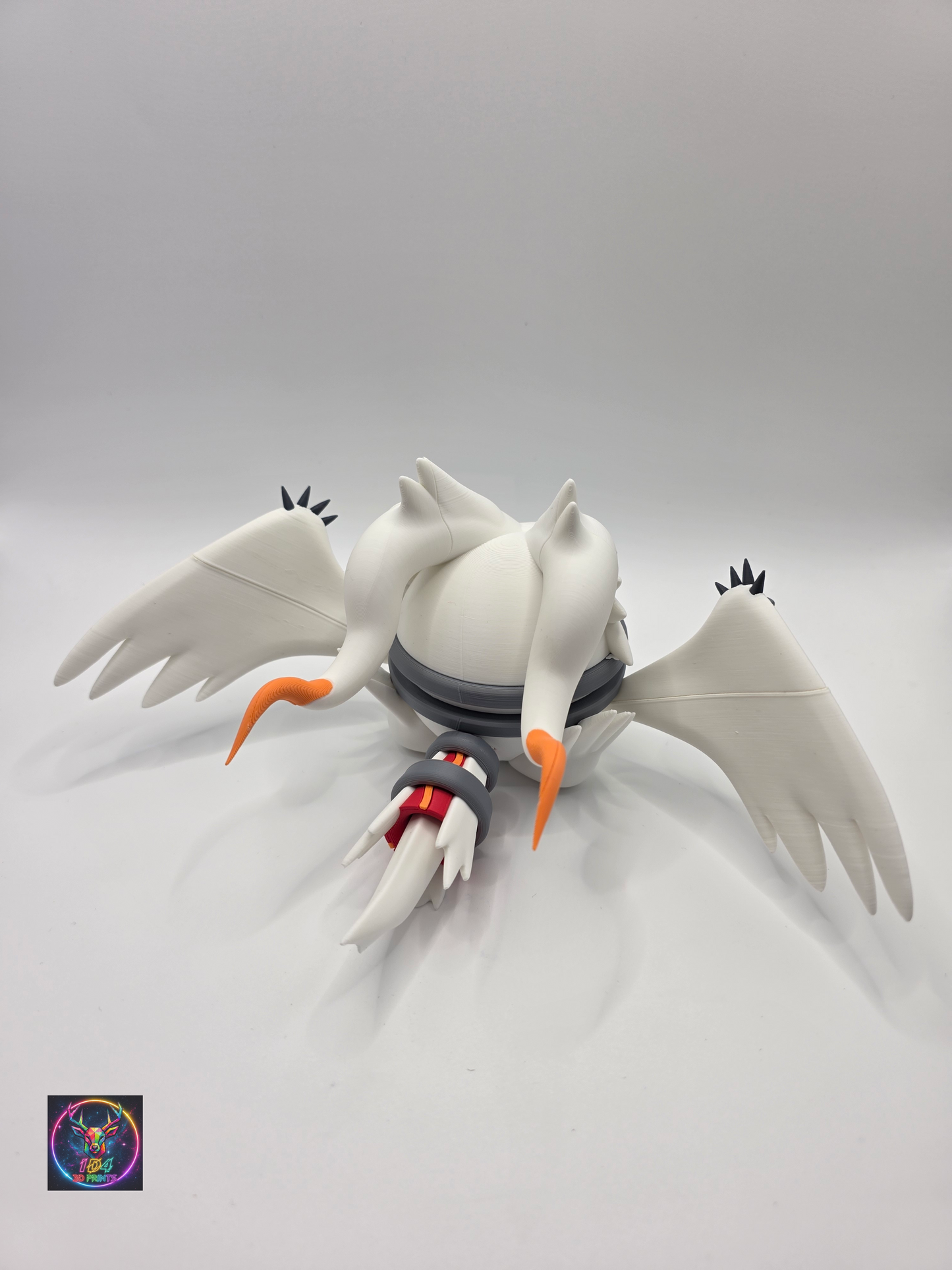 Character Design - 3D Printed Character Ball - Reshiram - Unique Display Collectible.