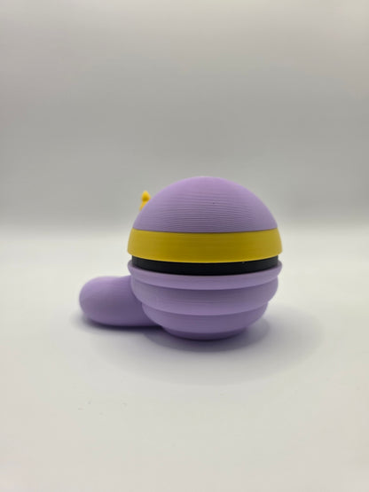 Character Design - 3D Printed Character Ball - Ekans - Unique Display Collectible.