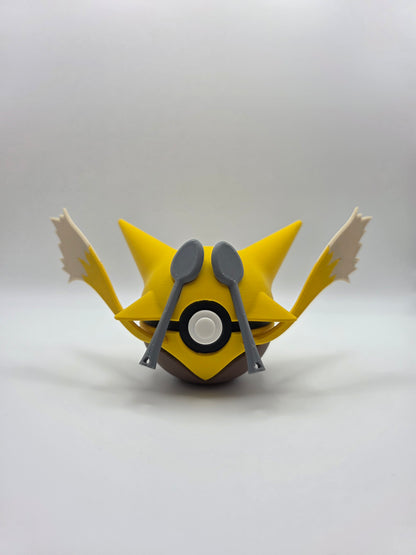 Character Design - 3D Printed Character Ball - Alakazam - Unique Display Collectible.