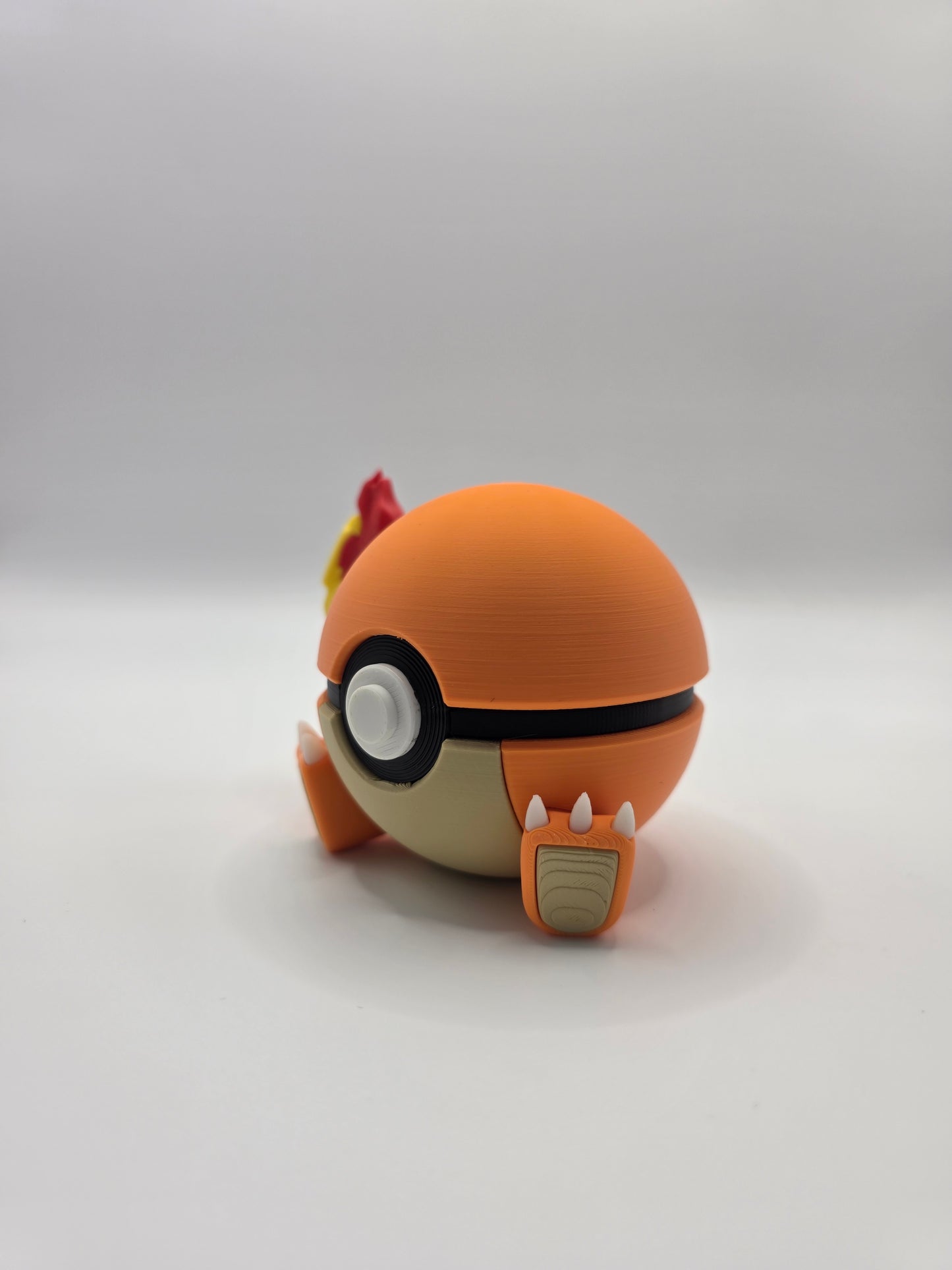 Character Design - 3D Printed Character Ball - Charmander - Unique Display Collectible.