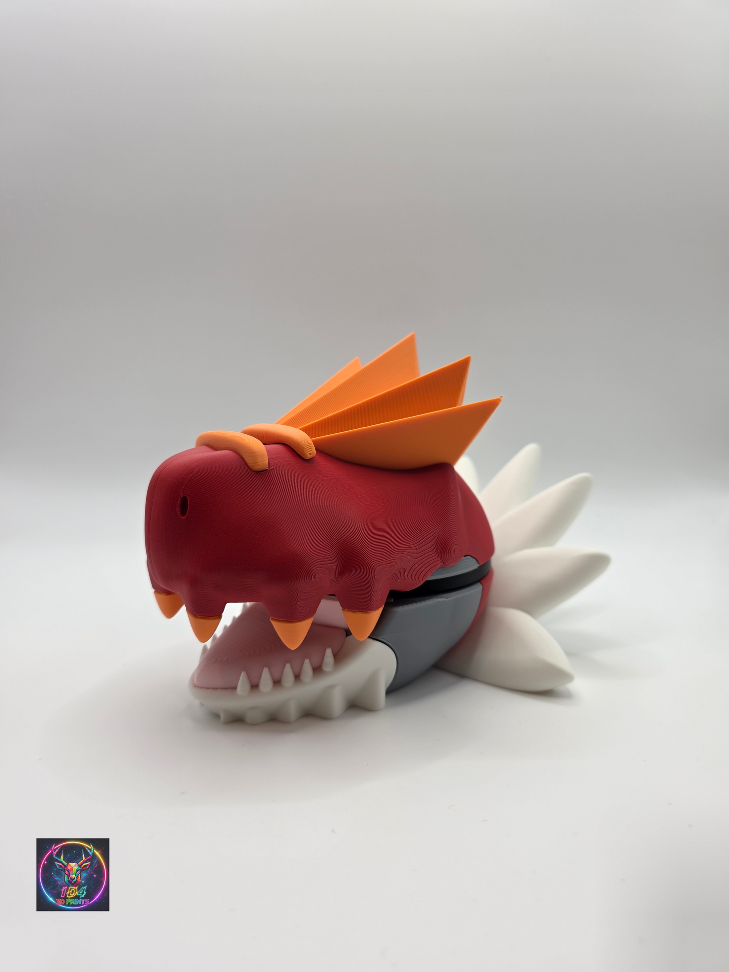 Character Design - 3D Printed Character Ball - Tyrantrum - Unique Display Collectible.