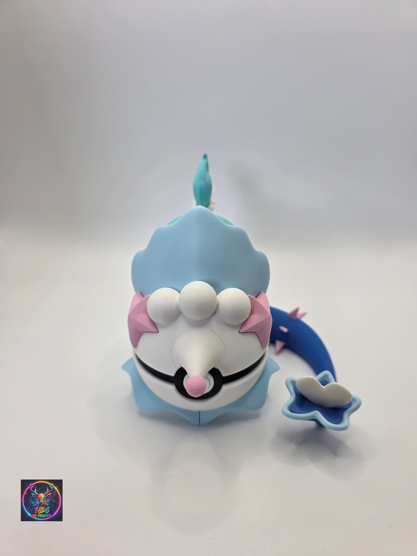 Character Design - 3D Printed Character Ball - Primarina - Unique Display Collectible.